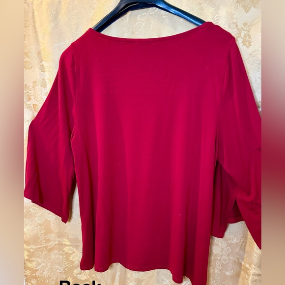 EILEEN FISHER — red, oversized top that comes to mid-thigh - Picture 2 of 6
